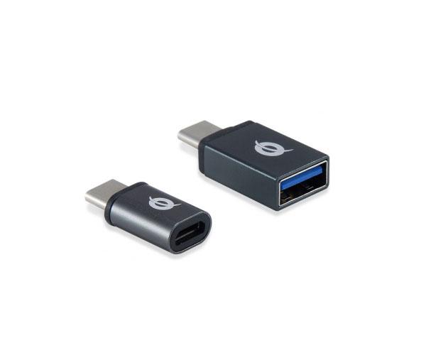 Kit adaptadores Conceptronic Donn / Usb 3.0 a Type-c 3.1 H/M / MicroUsb a Type-C 3.1  H/M / DONN04G