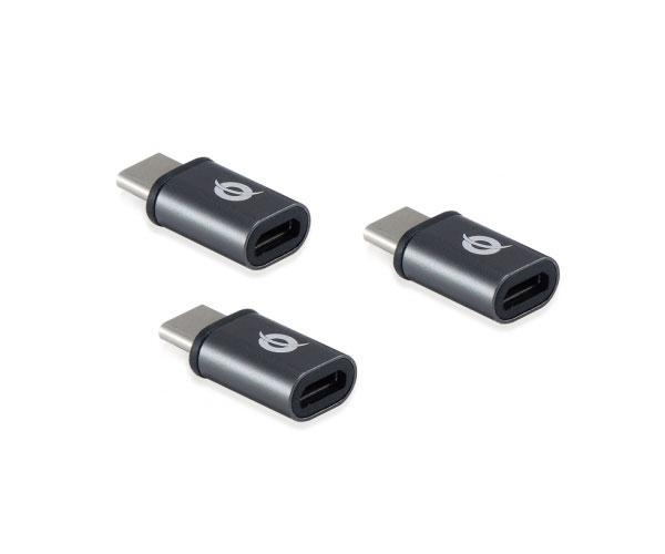 Adaptador OTG Type-C 3.1 Macho a MicroUsb Hembra Conceptronic Doon / Pack 3 uds / DONN05G