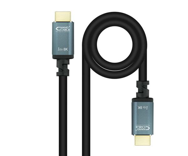 Cable HDMI 2.1  M/M / 2 metros / 8K / Hdr / eArc / 48Gbps / Iris / Nanocable 10.15.8002