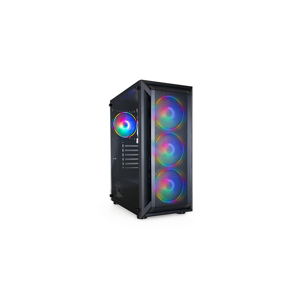 Caja Semitorre Gaming Ragnarok ATX / MATX / Tooq / Negra / Incluye 4 Ventiladores / TQGCC101-B