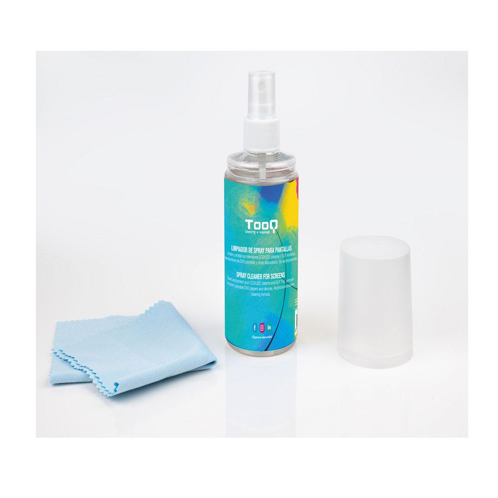 Pulverizador para limpieza de pantallas / Incluye paño de microfibra / 150ml / TQSC0016