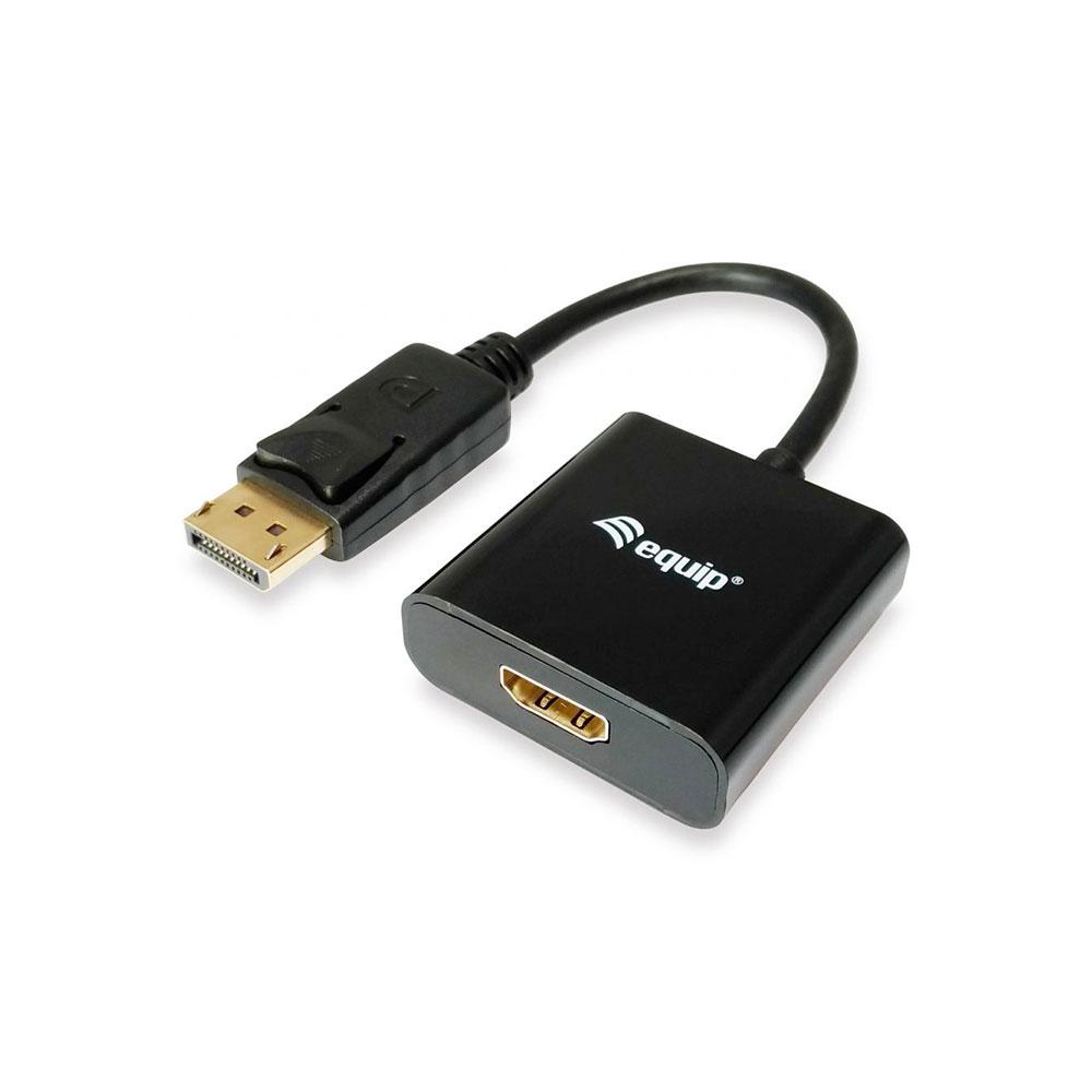 Adaptador DisplayPort a HDMI  M/H / 15cm / Negro / Equip 133438