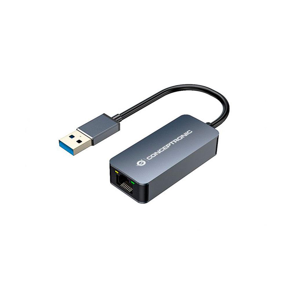 Adaptador conversor USB 3.0 a Ethernet Rj45 2.5Gb / 10/100/1000/2500 Mbps / Conceptronic / ABBY12G