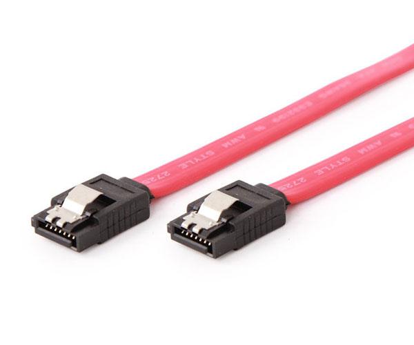 Cable de datos interno Sata 3 / 0.5m / Clip de seguridad / Lanberg CA-SASA-14CU-0050-R