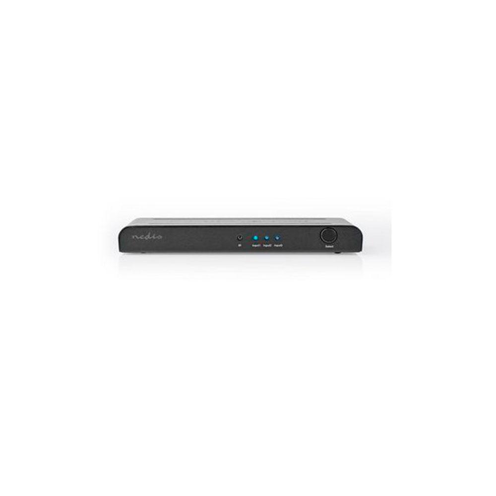 Conmutador Switch Nedis / 3xHDMI / 4K@60Hz / Alimentado / incluye cargador / VSWI3473AT