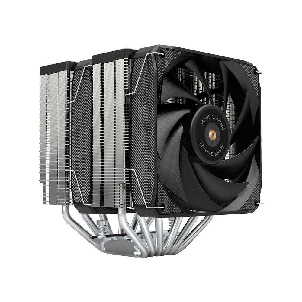 Ventilador CPU con disipador Mars Gaming MCPU-XU6 / 6 heatpipes / Fan 120mm / TDP 350W / Negra
