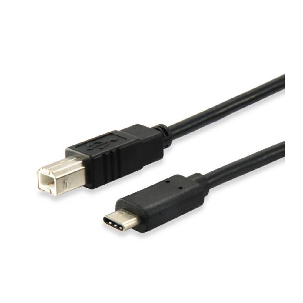 Cable USB-C Impresora Type B/C  M/M  / 1m / Negro / Equip / 12888207