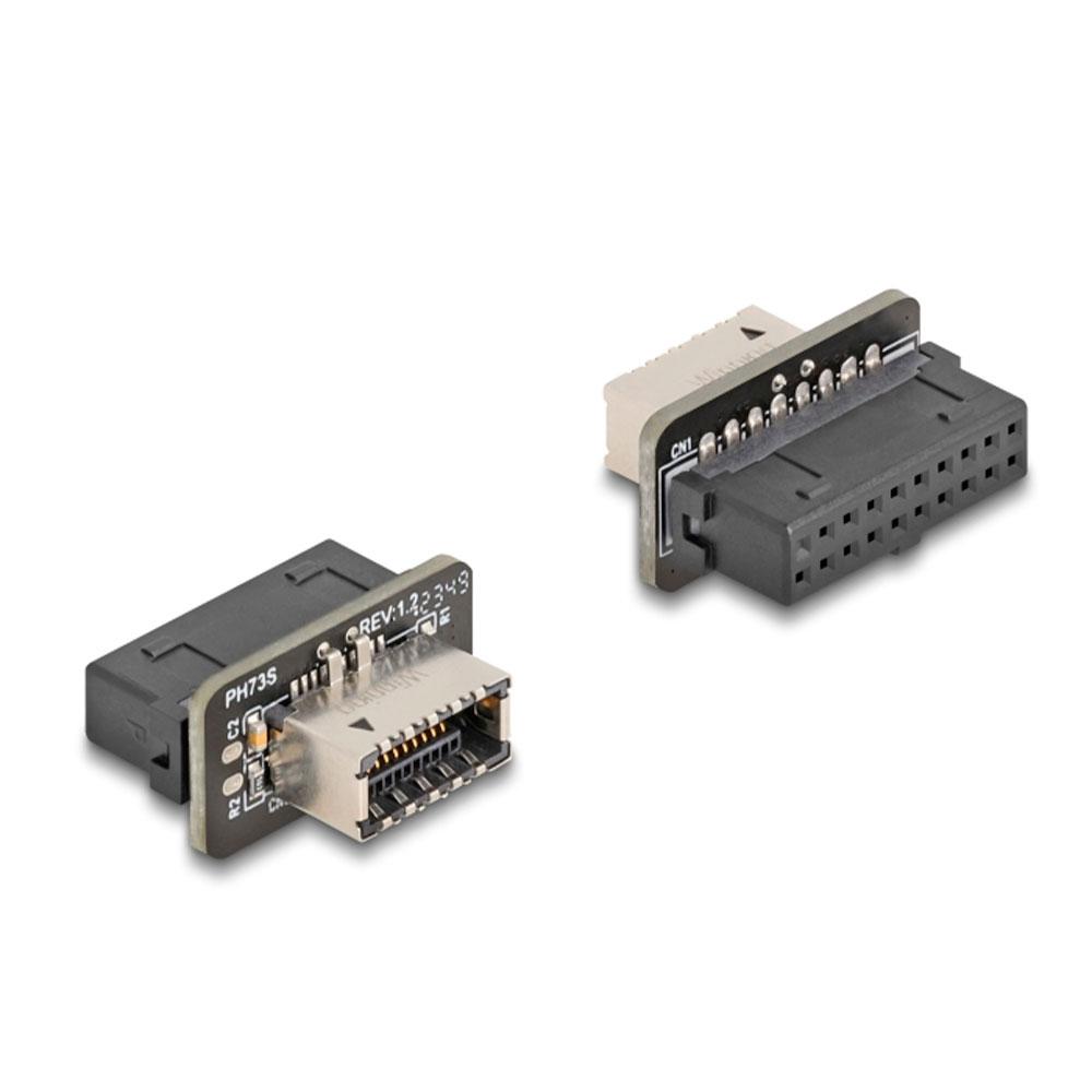 Adaptador interno USB 3.2 a Type-C  H/H / Key A / Delock / 67238