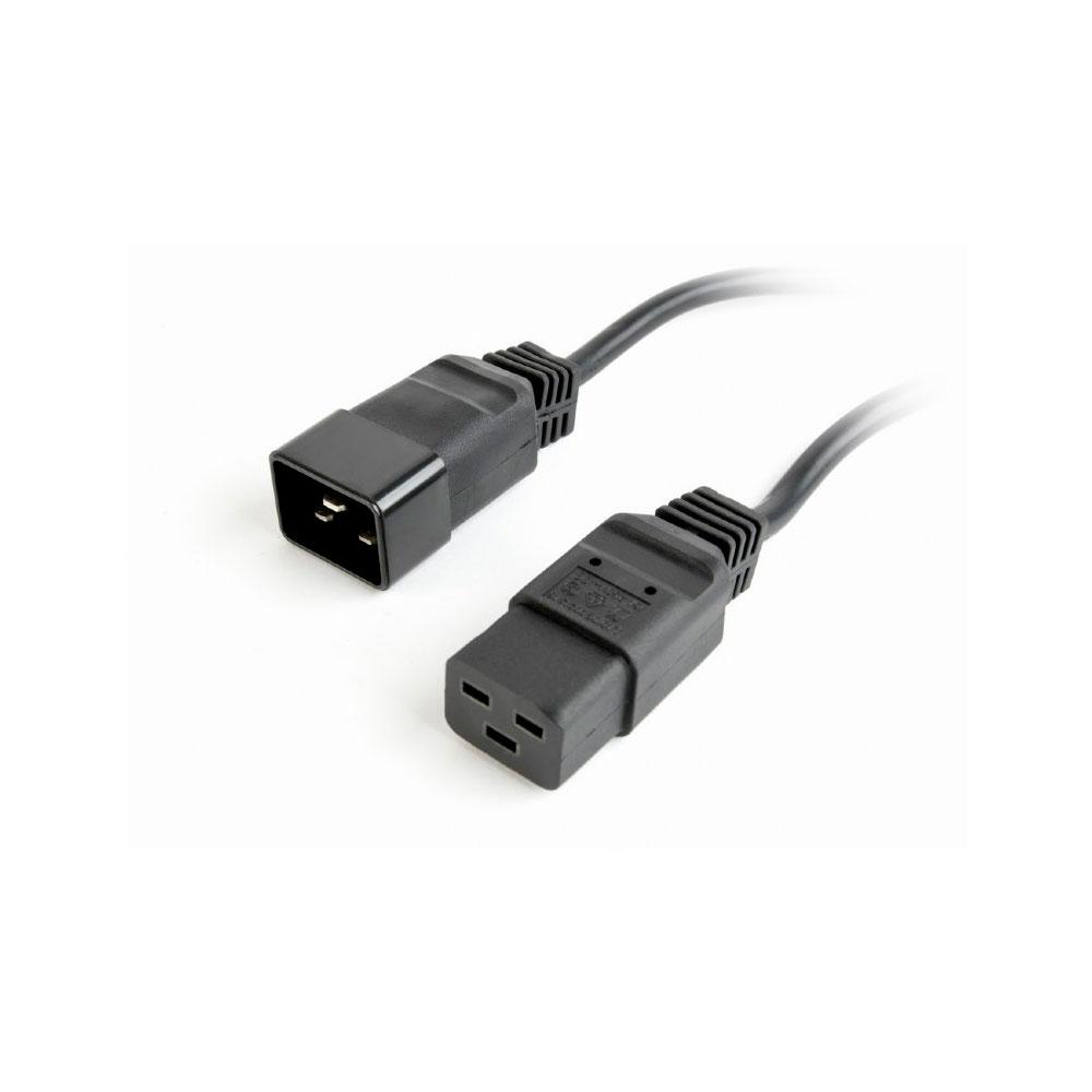 Cable prolongador alimentacion C19 a C20 M/H 1.5m schuko / Cablexpert PC-189-C19