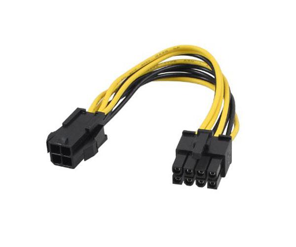 Cable alimentacion 4 pin a 4+4 pin 15cm / Nanocable  10.19.1401