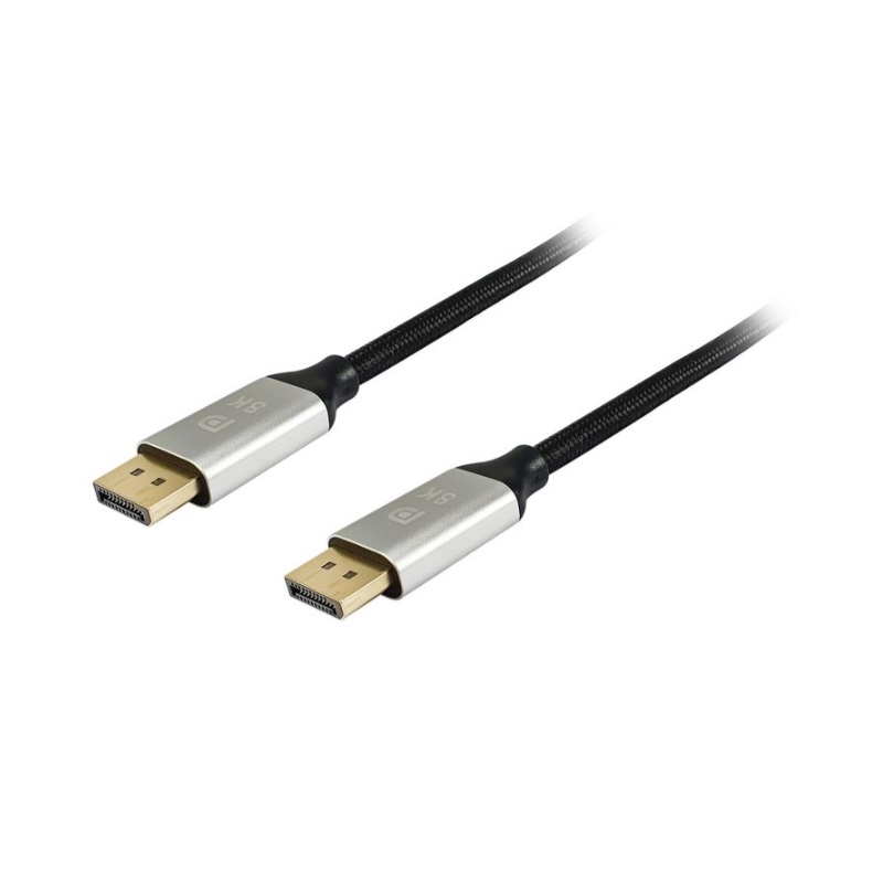 ÷ Cable displayport a displayport premium 1.4 8k/60hz 3m malla algod?n trenzado y conector aluminio eq