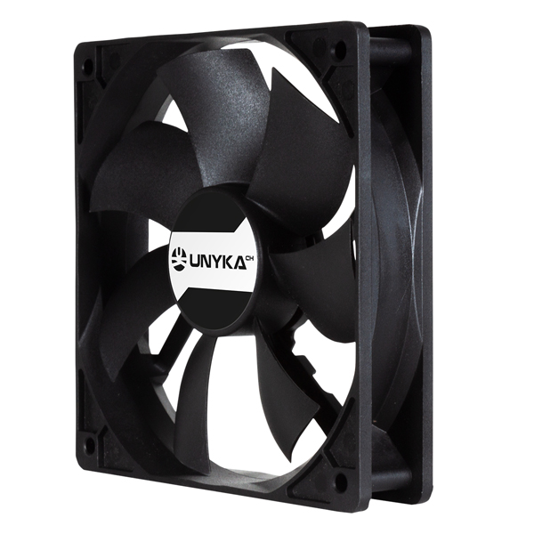 ÷ Ventilador interno unyka 120mm doble bola connector 4 pines con control de temperatura