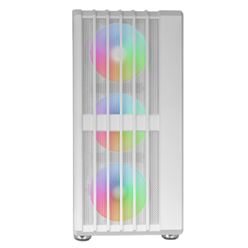 ÷ Caja atx mars gaming mcvaultw frontal blanco malla vertical 4x120mm argb 3xpci vert