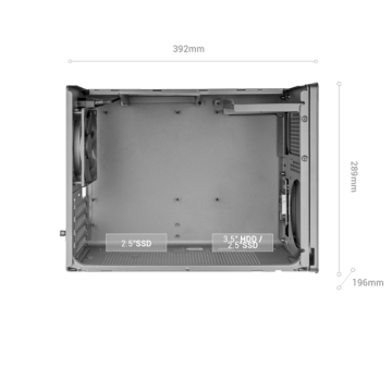 ÷ Caja microatx mars gaming mcxpro mesh 360 gpu 280-360mm 1x3.5 2x2.5 negro compatible atx/sfx