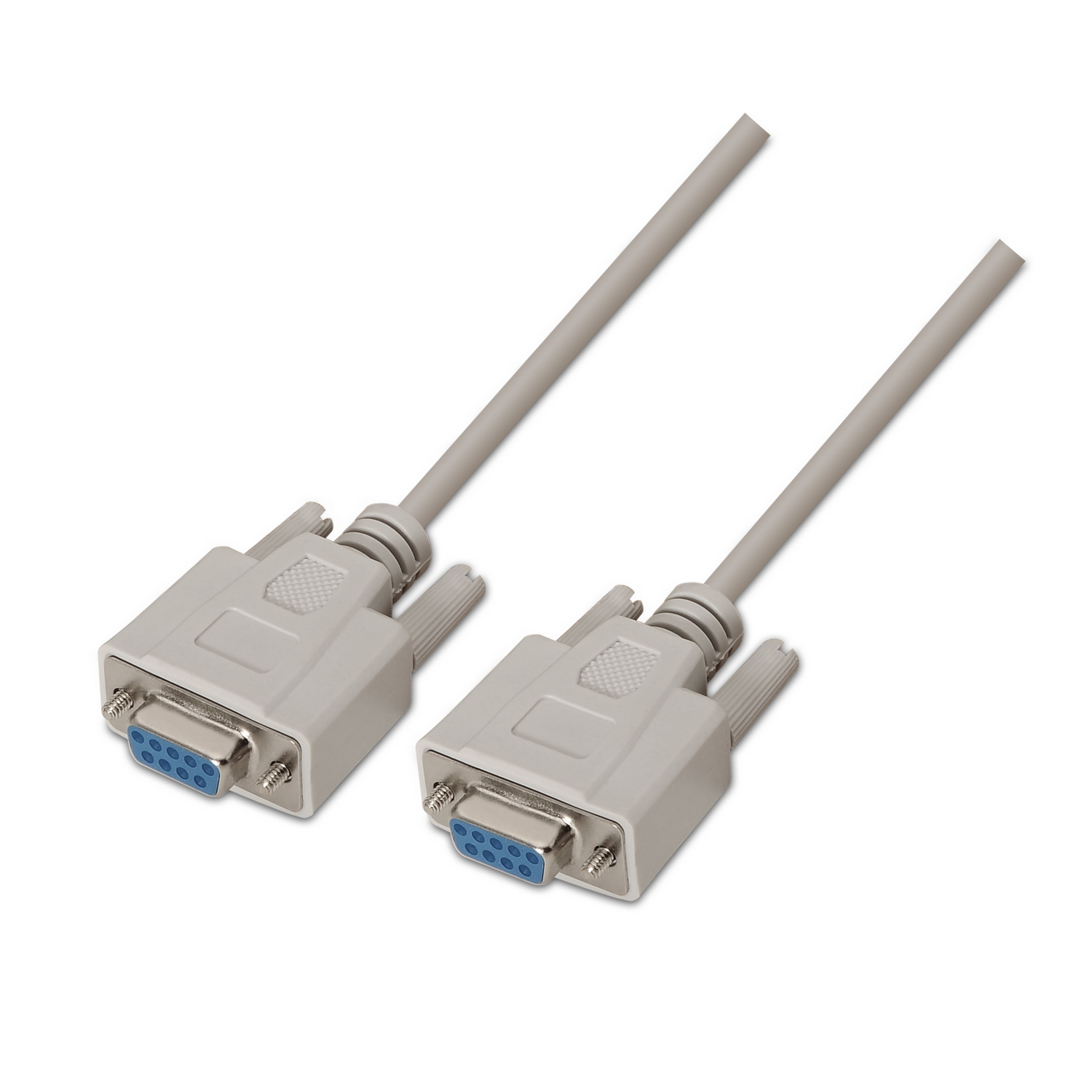 ÷ Aisens - cable serie null modem, db9/h-db9/h, beige, 1.8m