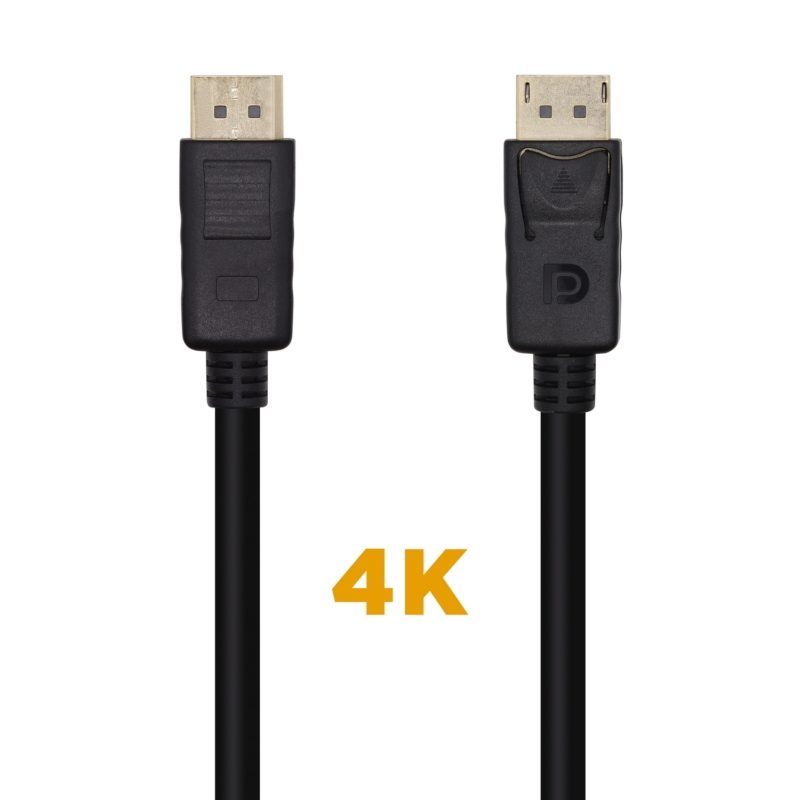 ÷ Aisens - cable displayport v1.2 4k@60hz, dp/m-dp/m, negro, 1.0m