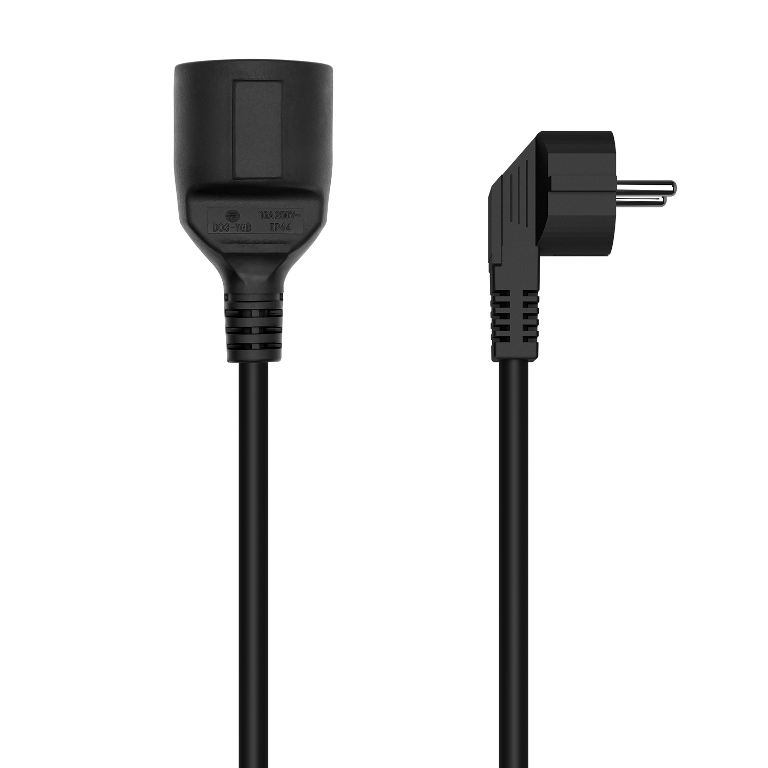 ÷ Aisens - cable alargador de alimentacion schuko, cee7/m-cee7/h, negro, 3.0m