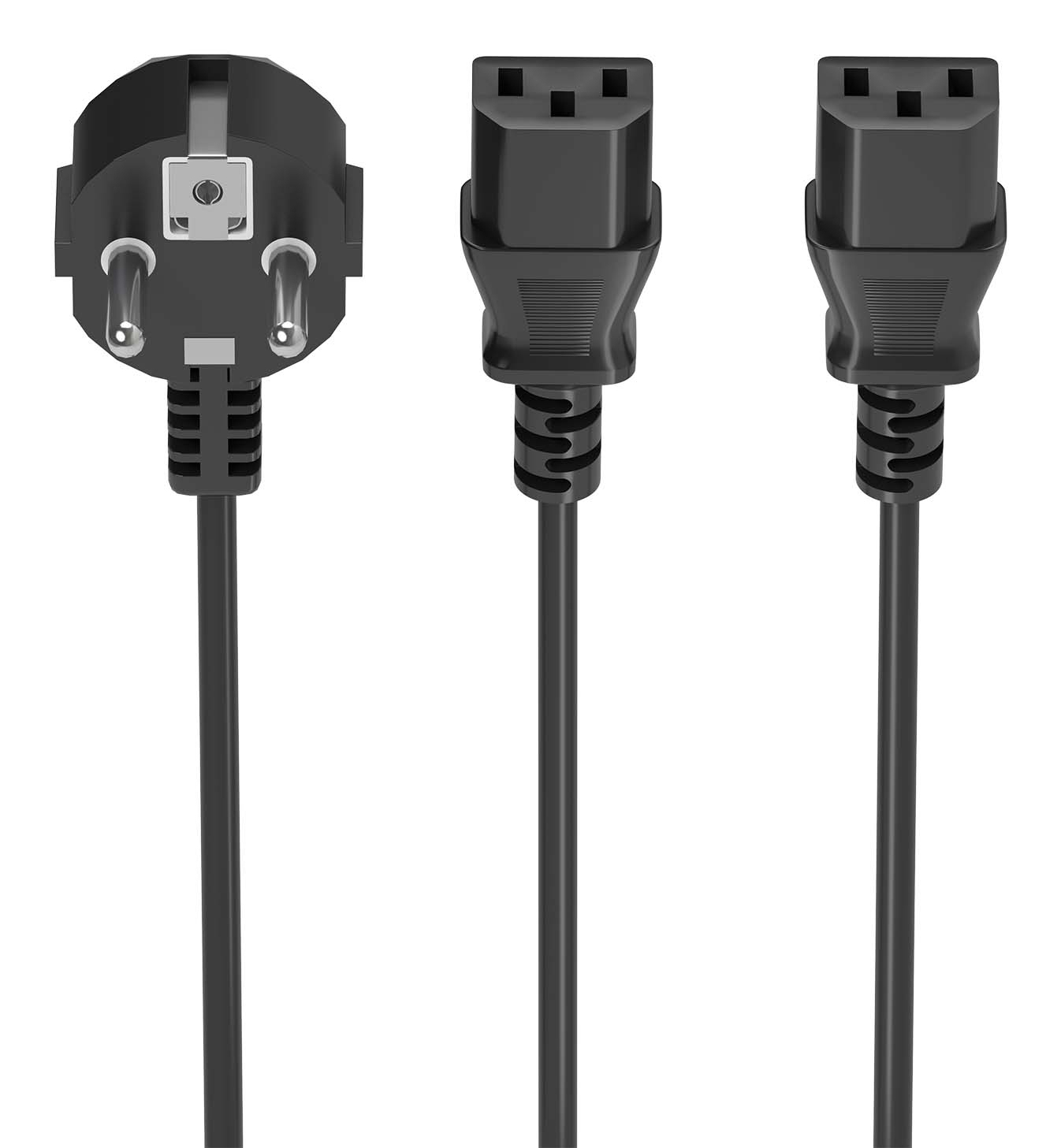 ÷ Aisens - cable alimentacion cpu, cee7/m-2xc13/h, negro, 3.0m