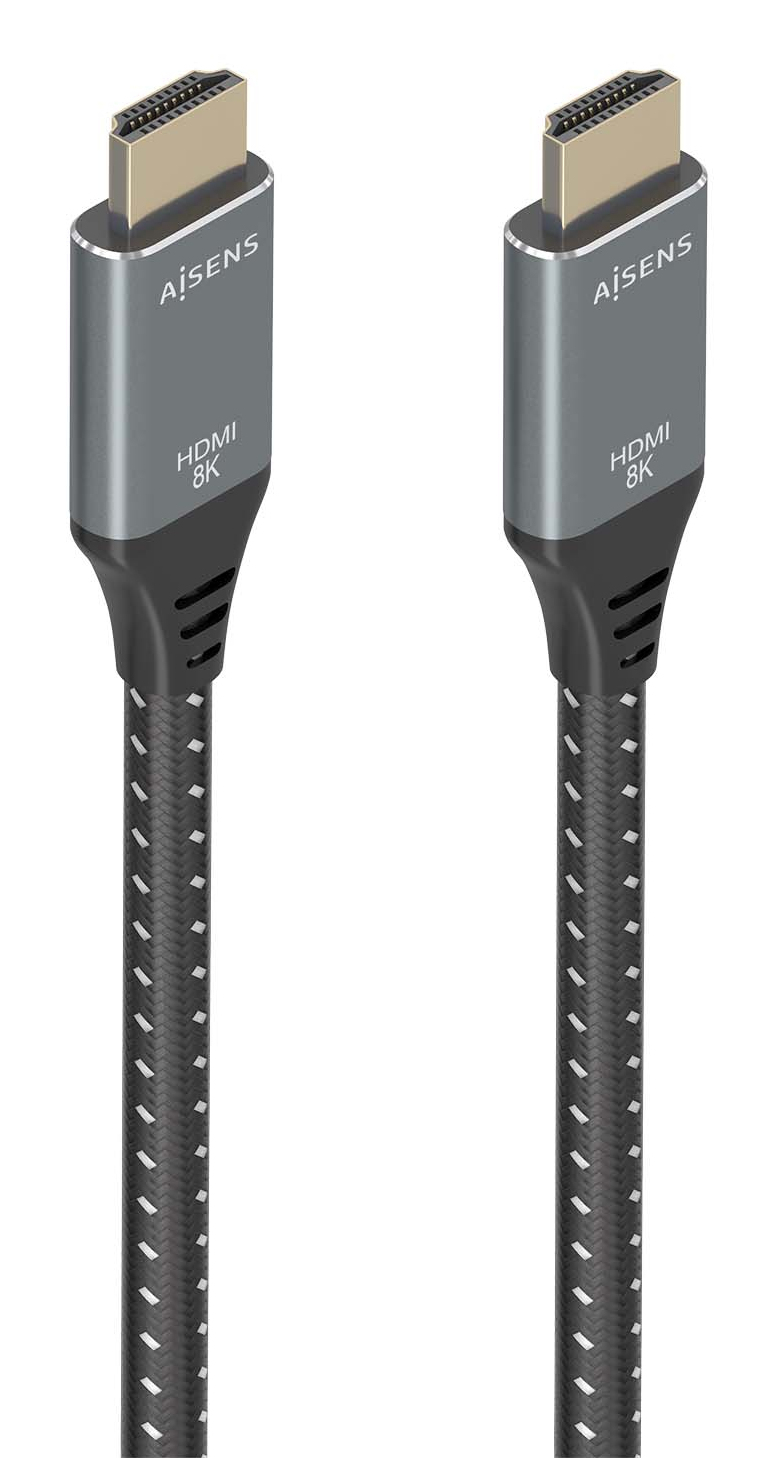 ÷ Aisens - cable hdmi v2.1 ultra alta velocidad / hec 8k@60hz 48gbps, a/m-a/m, gris/negro, 5.0m