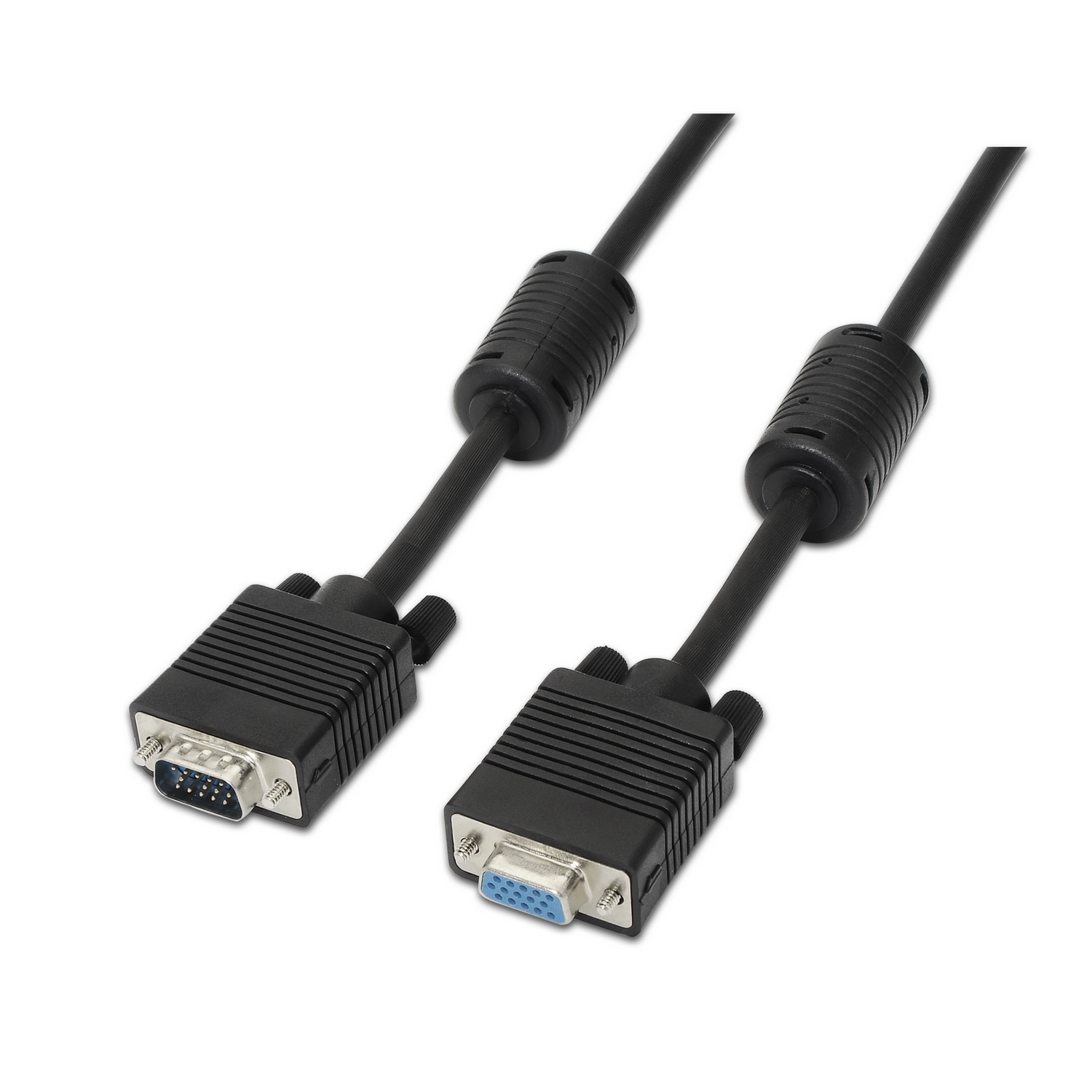 ÷ Aisens - cable svga con ferrita, hdb15/m-hdb15/h, negro, 1.8m