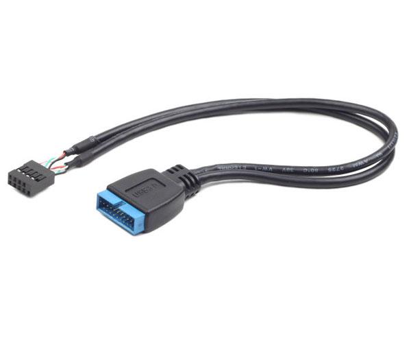 Cable conector interno 9 pines USB 2.0 a 19 pines USB 3.0 / cc-u3u2-01