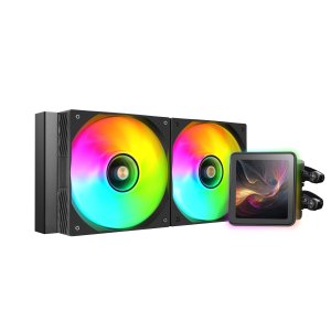 ÷ Sistema de refrigeracion liquida mars gaming mlvisionpro240 negro 2x120mm argb tpd 500w lcd