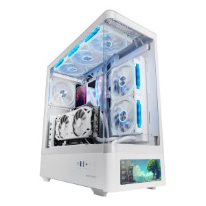 ÷ Caja atx mars gaming mlcdprow cristal templado curvo pantalla lcd 7,2\" gpu 440mm color bla