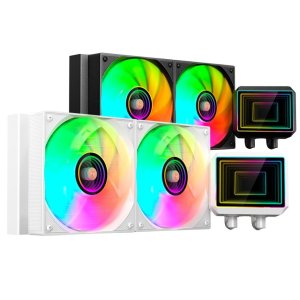 ÷ Sistema de refrigeracion liquida mars gaming ml-two240w 2x120mm argb 450w tdp color blanco