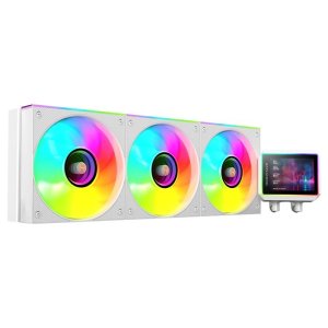 ÷ Sistema de refrigeracion liquida mars gaming mlvisionii360w blanco 3x120mm argb tpd 600w pantalla