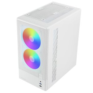 ÷ Caja microatx mars gaming mconyxw blanca lateral cristal frontal mesh gpu 292mm