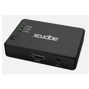 ÷ Switch hdmi approx appc29v4 2.0 4k 30hz 3x1 control remoto colro negro