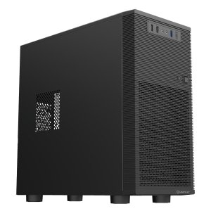 ÷ Caja micro atx unykach aero c15 uk52015 frontal rejilla f.a 500w max 150mm gpu max 295mm negro