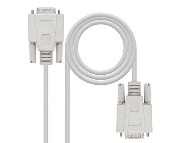 Cable serie rs232 db9 macho a db9 hembra 1.8m / Nanocable 10.14.0202